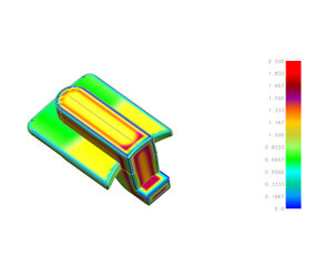 Moldflow Analyse von einem Spritzgussteil