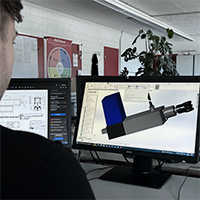 CAD Engineering von einem Linearantrieb