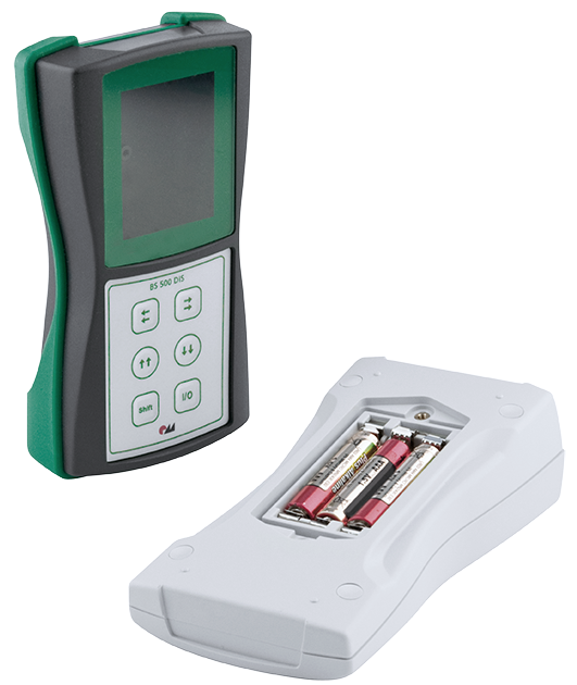 Handheld enclosure with display opening and battery compartment