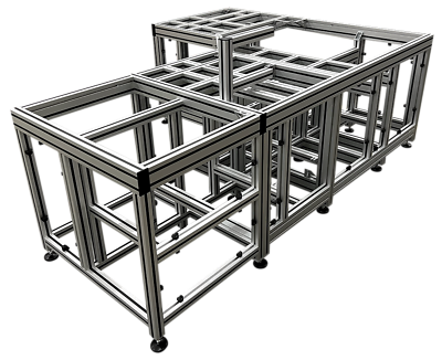 Aluminiumprofil Maschinengestell in L Form