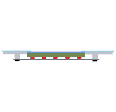 Displayintegration durch Lamination auf einen Rahmen