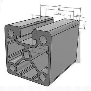 Funktionsprofile 40x40 in 3D Step Ansicht