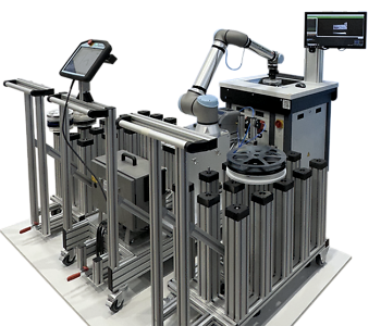 Automatisierter MODI Wareneingangsscanner für SMD Rollen mit Cobot UR10e
