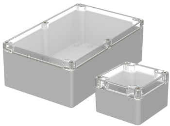Polycarbonatgehäuse mit und ohne Klarsichtdeckel