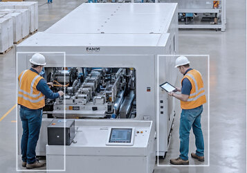 Analyse der Arbeit von Mitarbeitenden an einer Maschine