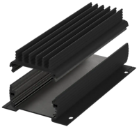 Aluminiumprofil Alubos mit Kühlkörper und Wandlasche